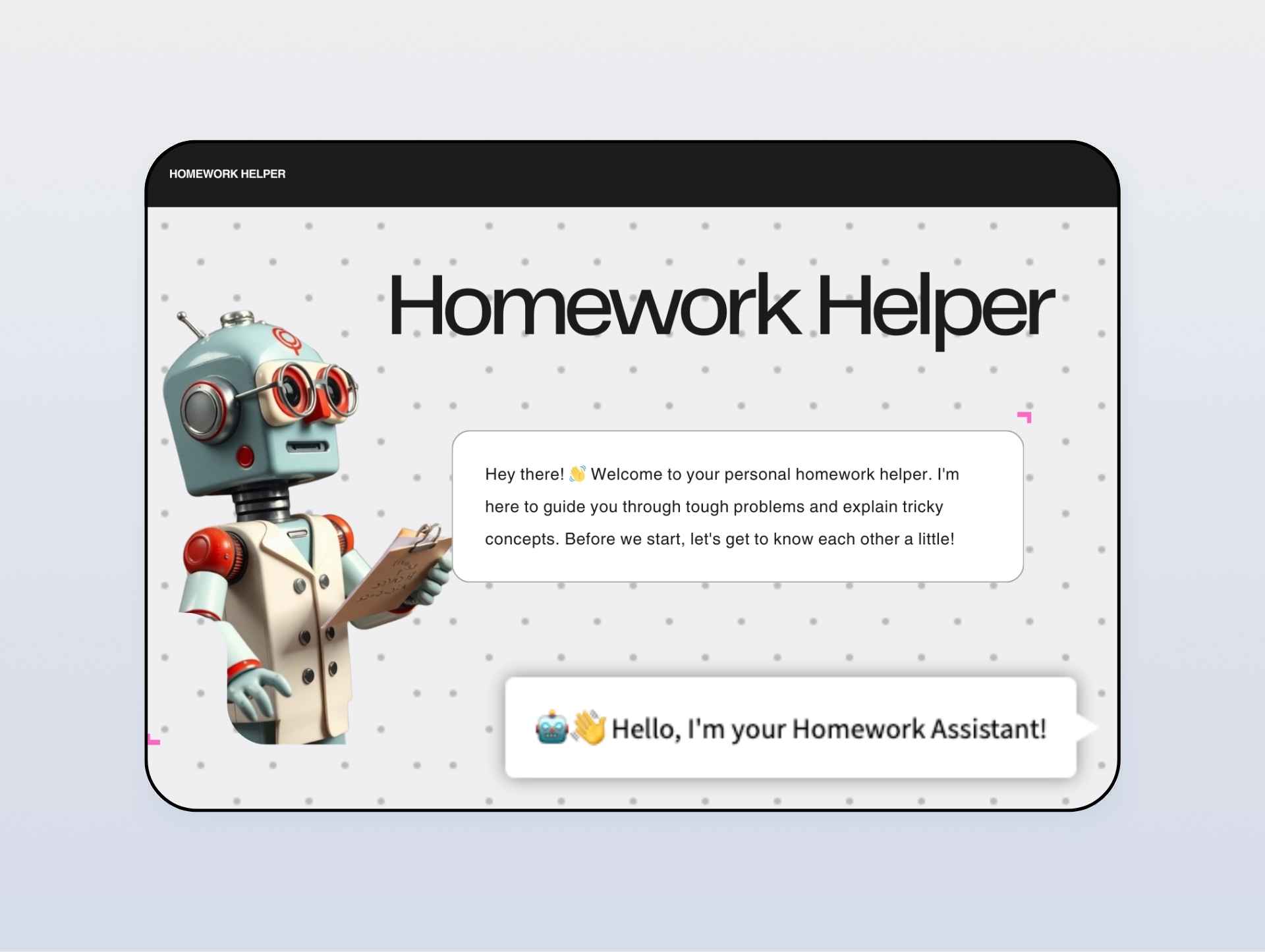 The Homework Helper Bot in Action!